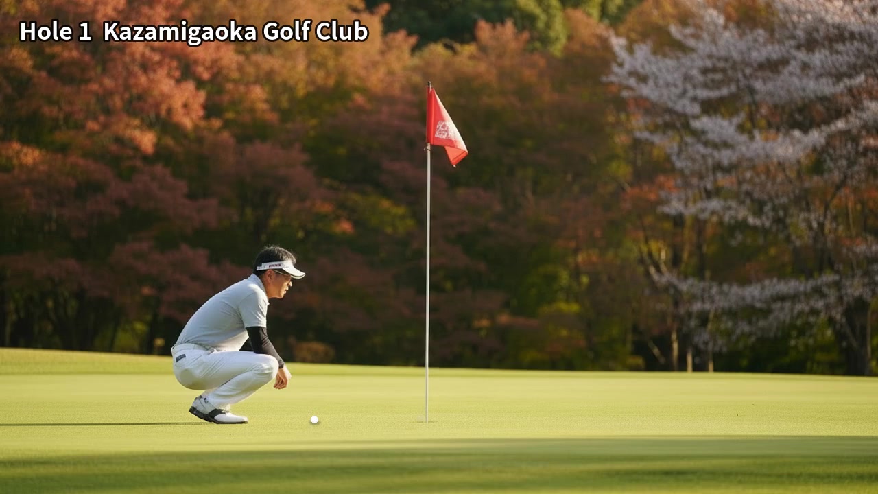 Sample video frame: around the green